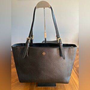 Tory Burch Black Leather Tote Bag